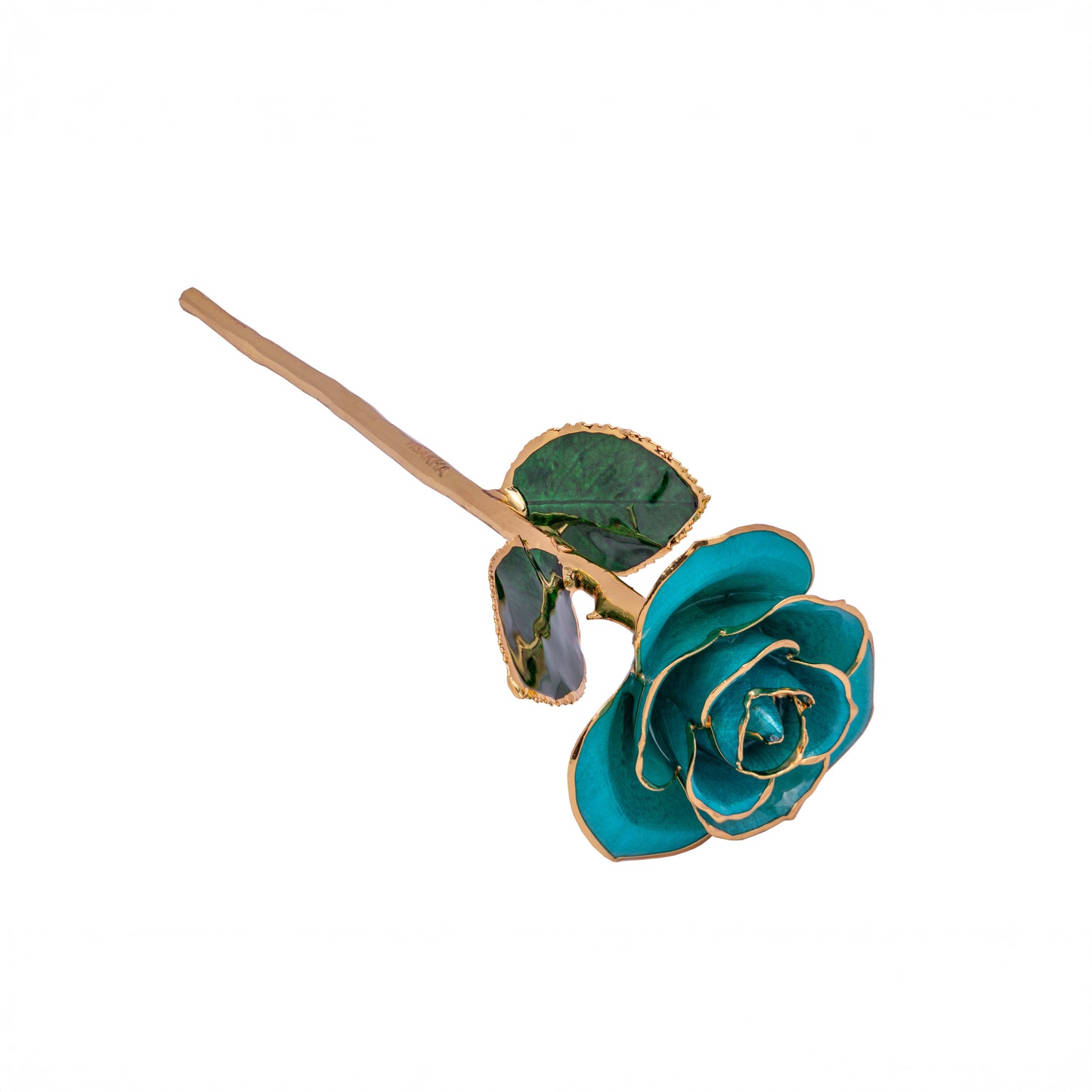 Marivelle, 24K Gold Dipped Natural Rose in Turquoise – The Serenity of Oceanic Grace