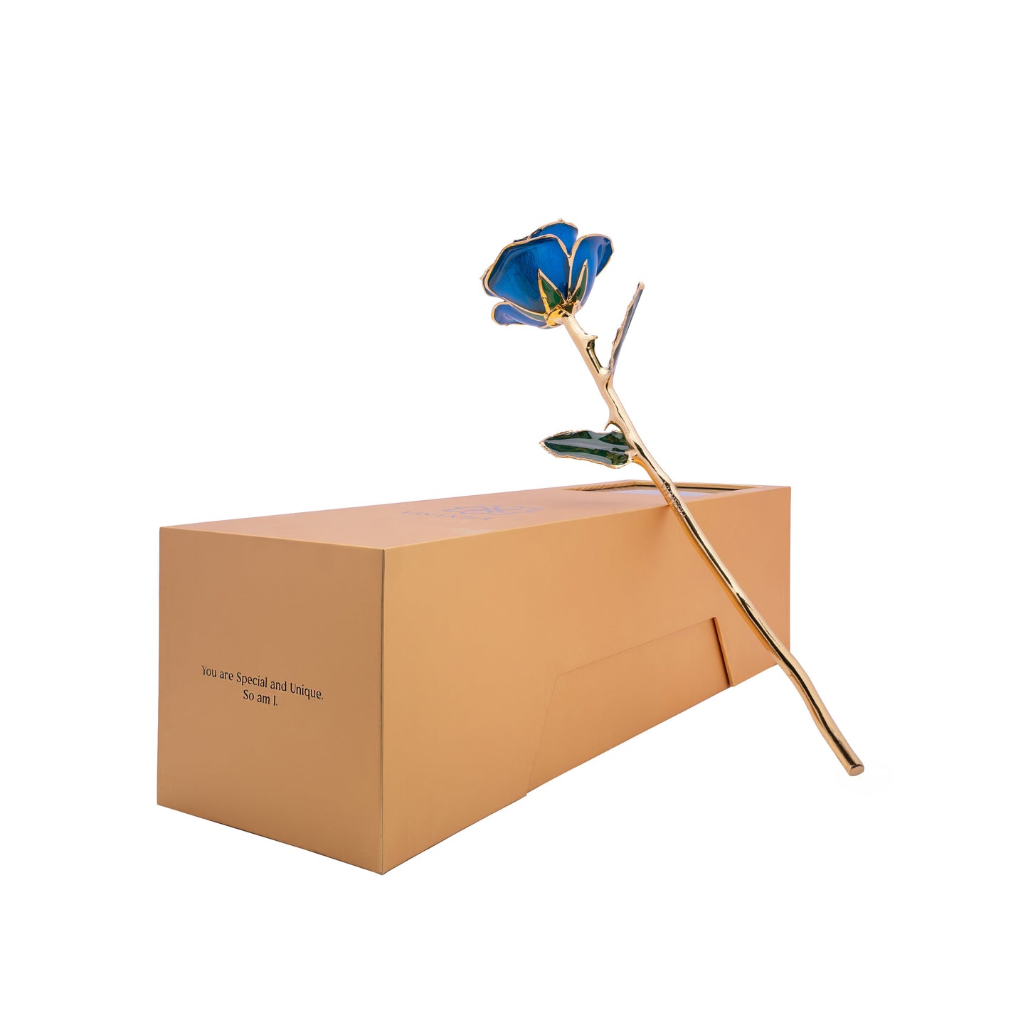 Sapphira, 24K Gold Dipped Natural Rose in Saphhire – The Jewel of Infinite Depth