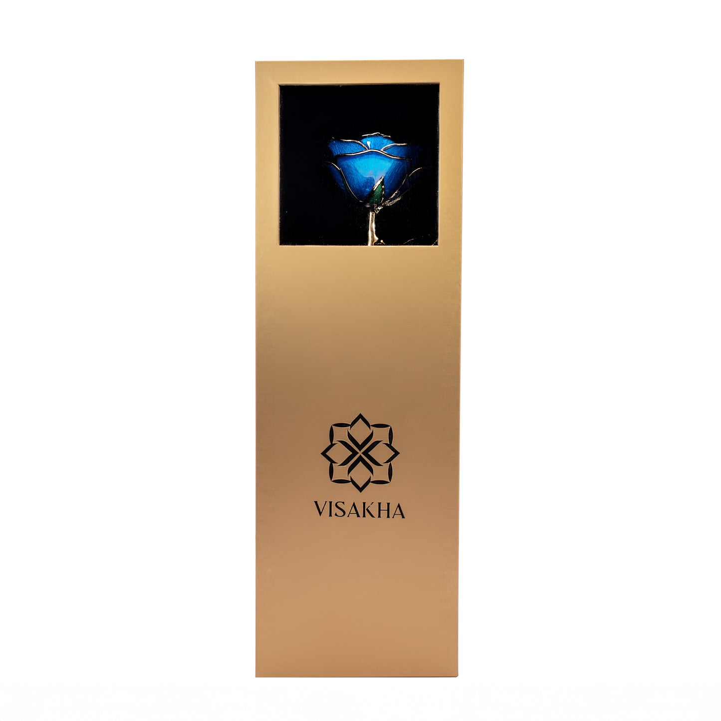 Sapphira, 24K Gold Dipped Natural Rose in Saphhire – The Jewel of Infinite Depth