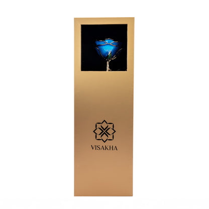 Sapphira, 24K Gold Dipped Natural Rose in Saphhire – The Jewel of Infinite Depth