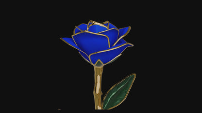 Sapphira, 24K Gold Dipped Natural Rose in Saphhire – The Jewel of Infinite Depth